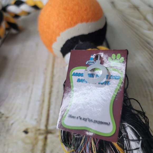 Large Dog Tug Rope w Tennis Balls JMK 07000 - Picture 3 of 4